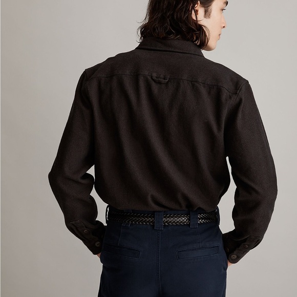 Madewell Twill Easy Shirt-Jacket in Black/Brown size XXL - Picture 3 of 9